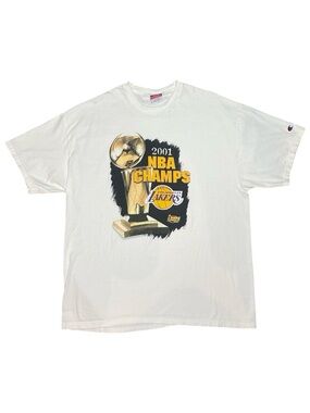 Vintage Y2K Champion Los Angeles Lakers 2001 NBA Champs Finals Tee Shirt